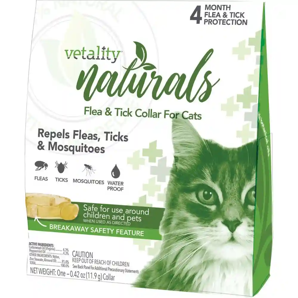 Vetality Naturals Flea & Tick Collar For Cats 4 Months