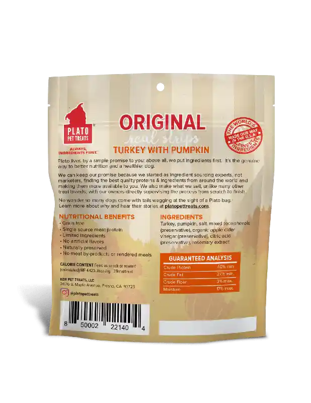 Plato Turkey/Pumpkin Strips 6 oz