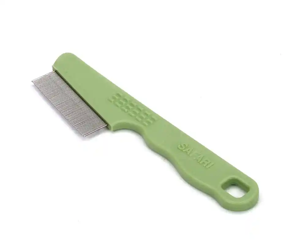 Dog Flea Comb With Plastic Handle - Longhaired Breeds 6.25" L X 1.625" W