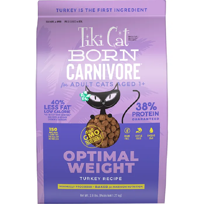 Born Carnivore Optimal Weight Dry Cat Food - Turkey 2.8lbs Bag