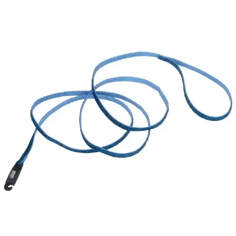 Dog Leash With Glitter Overlay - Blue Sparkles 3/8" X 06'
