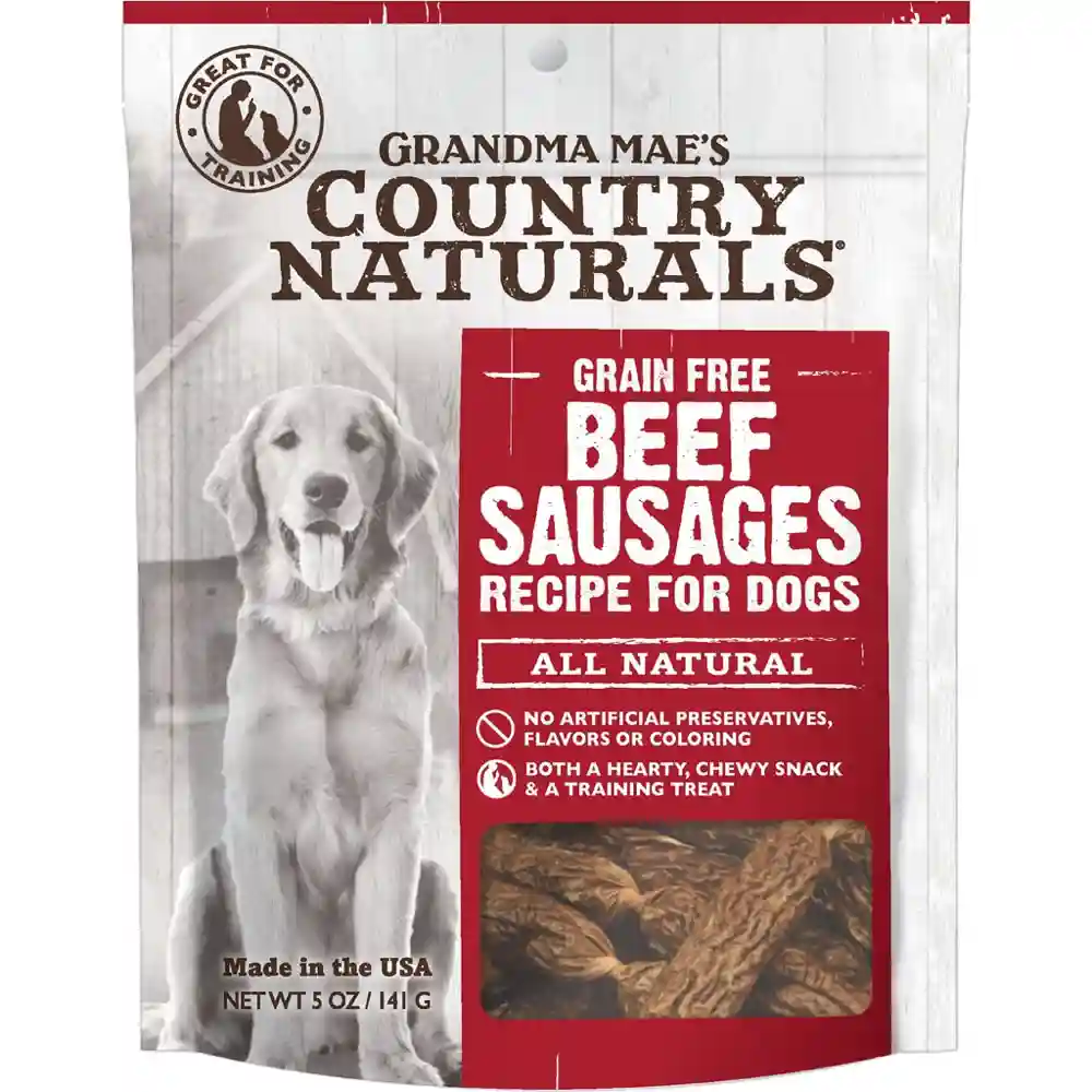 Grain Free Beef Sausages Dog Treats - 5oz