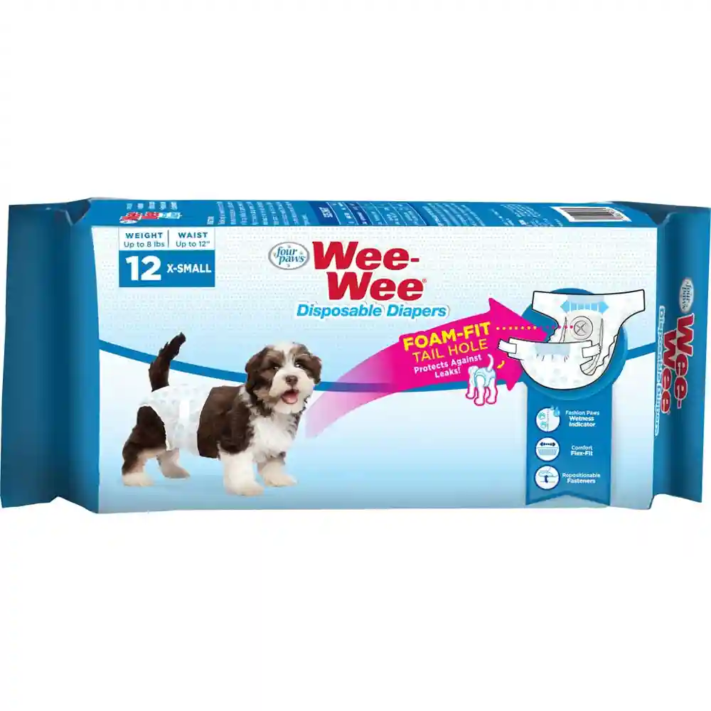 Weewee Disposable Diapers XSM 12CT