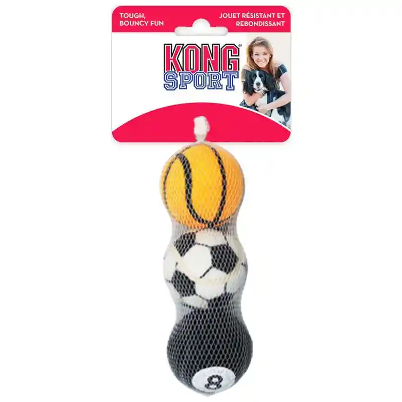 Kong Toy Sport Balls Medium Assorted 3pk