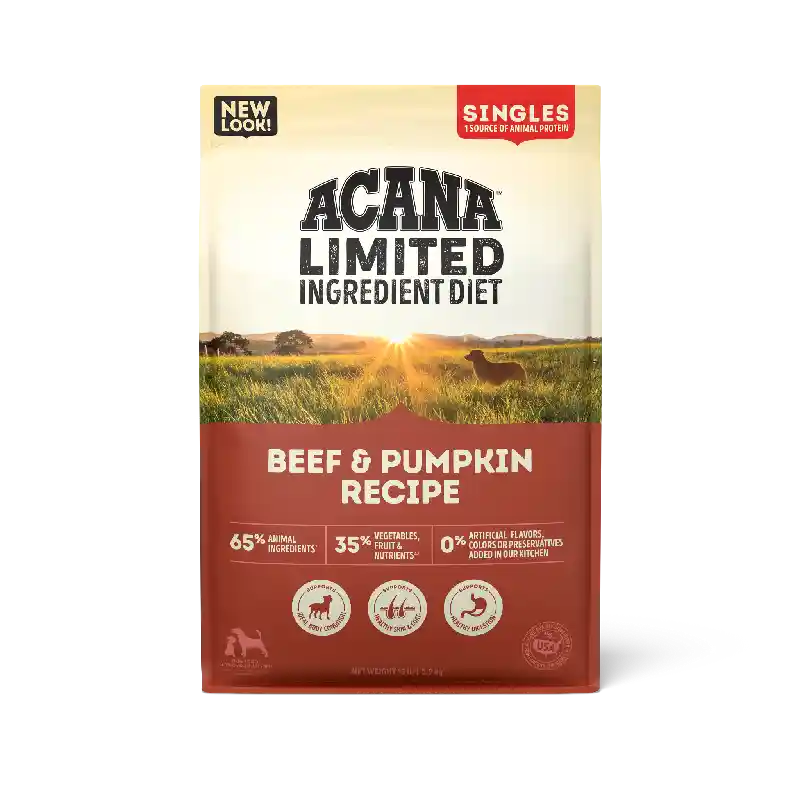 Champion Dog Acana Singles Gf Beef & Pumpkin 13 Lb
