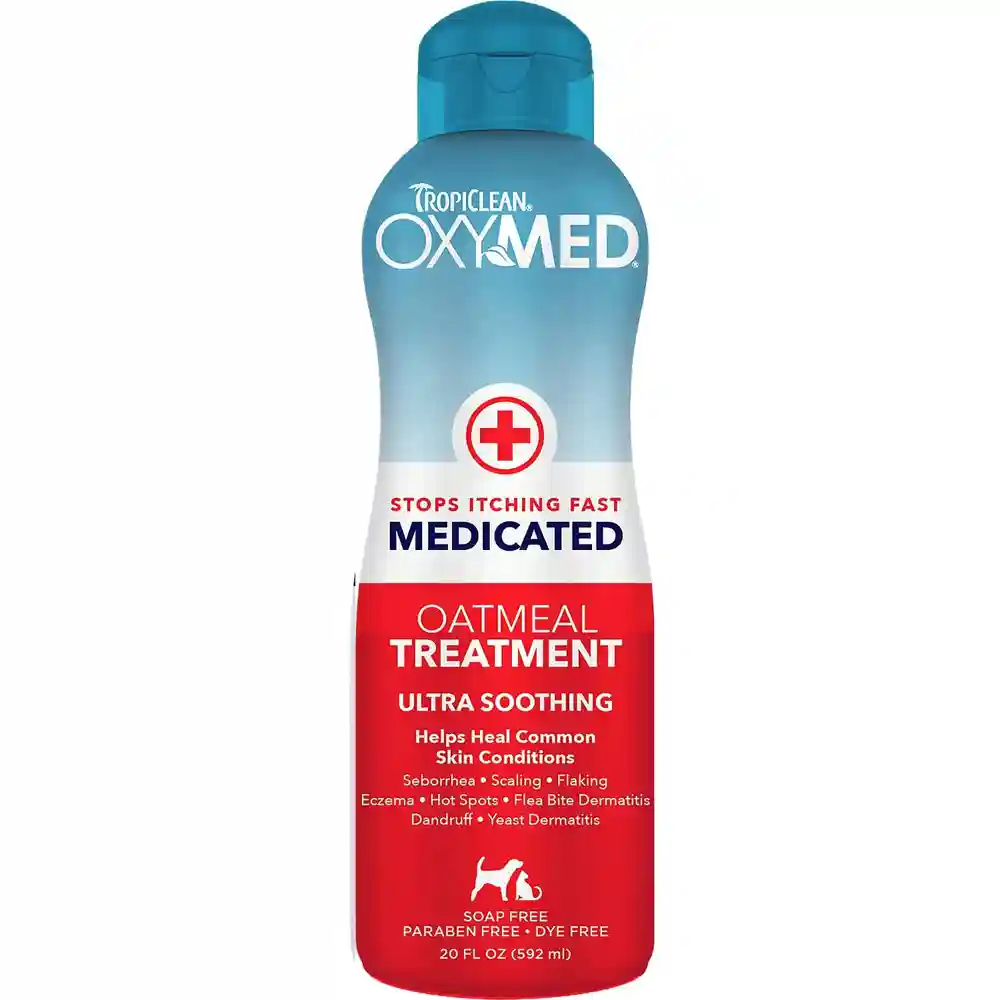 Tropiclean Oxymed Medicated Oatmeal Dog & Cat Treatment Rinse 20-oz