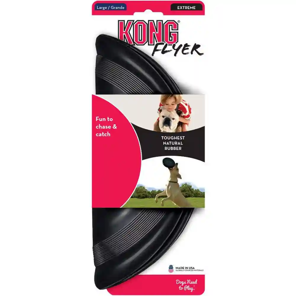 Kong Extreme Flyer Dog Disc Toy Large Black