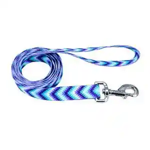 Dog Leash - Teal Purple Diamonds 5/8" X 06'