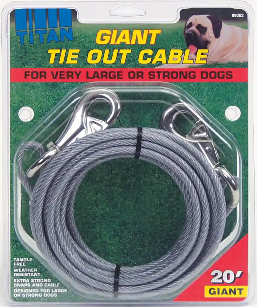 Giant Cable Dog Tie Out Giant - 20'