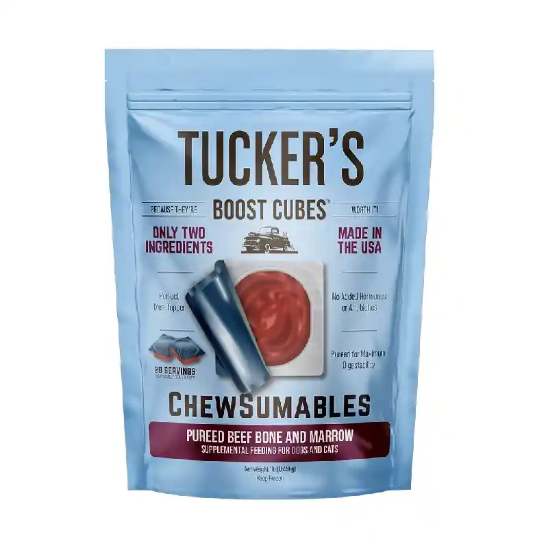 Tuckers Dog Boost Cubes Beef Bone Marrow Frozen 1lb 30=cs