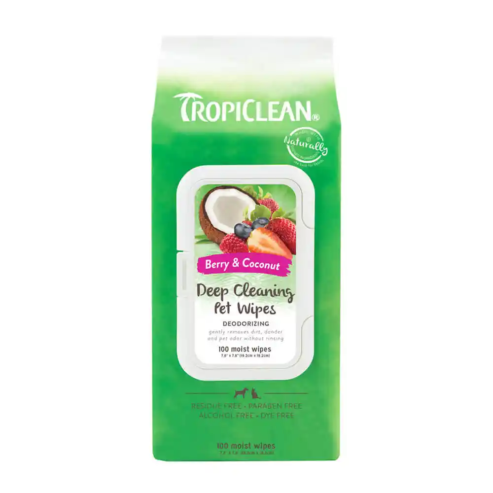 Tropiclean Deep Cleaning Wipes 100-ct