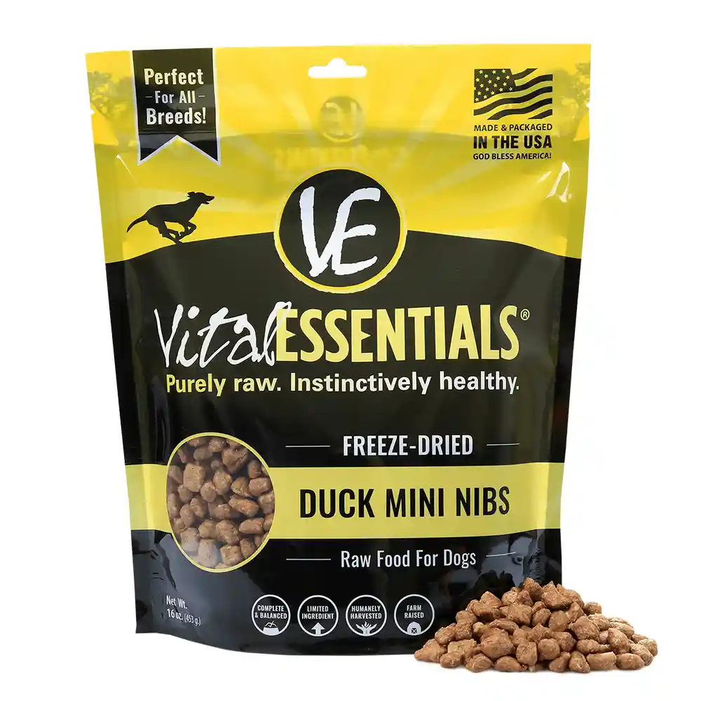 Freeze-dried Raw Duck Entree Dog Food Mini Nibs - 14oz