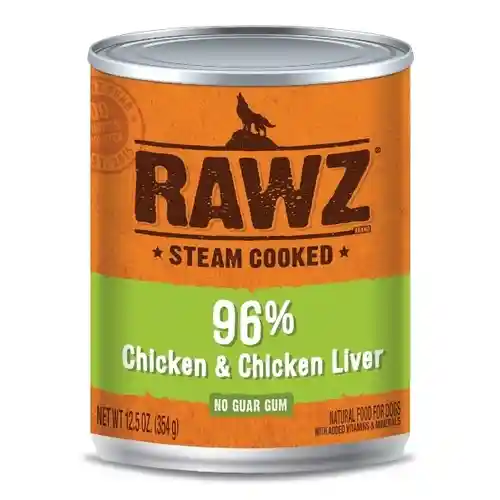 Rawz 96% Chicken & Chicken Liver Pâté Canned Dog 12 / 12.5 Oz