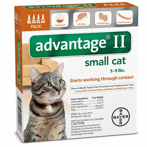 Advantage Ii Cat Small 5-9 Lbs. 4 Pk