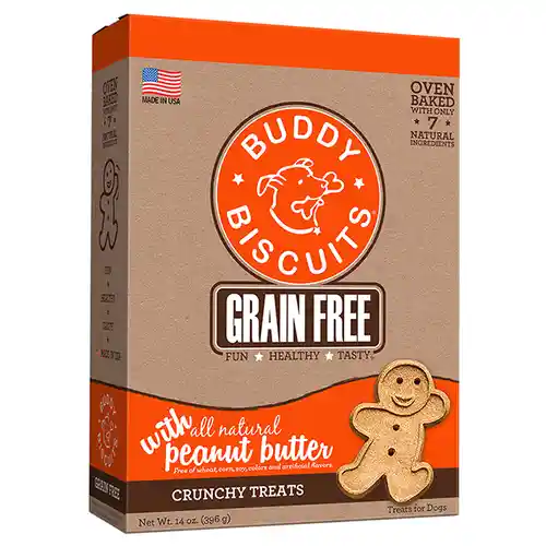 Buddy Biscuits Grain-free Oven Baked Homestyle Peanut Butter Dog Treats 14-oz