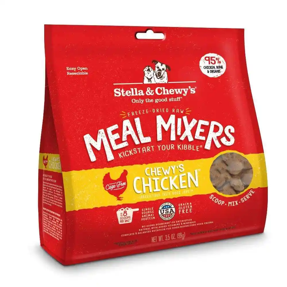 Meal Mixers Freeze Dried Raw Chewy's Chicken Grain Free Dog Food Topper 8-oz