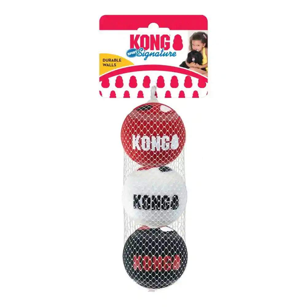 Kong Signature Sport Balls Medium 3 Pack