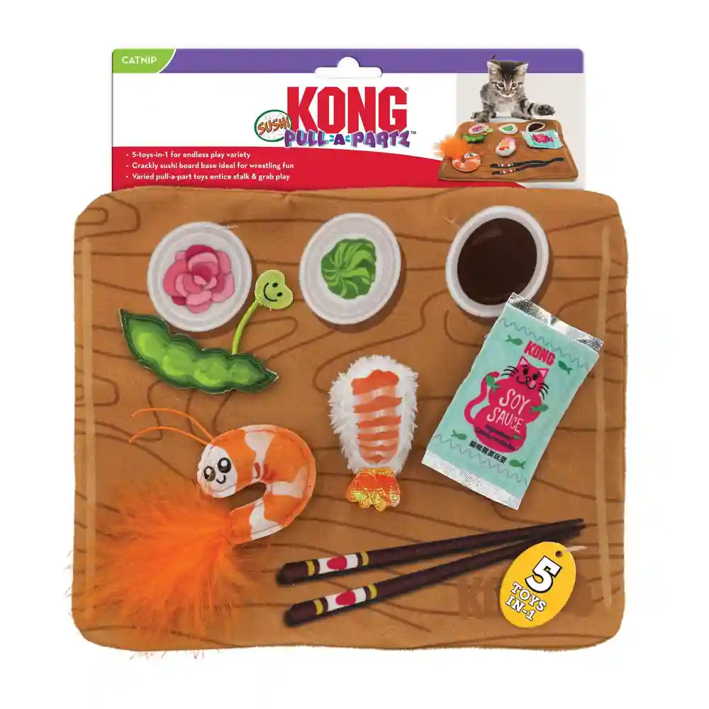 Kong Pull A Partz Sushi Cat Toy