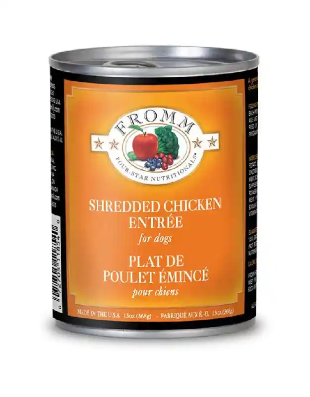 Four Star Shredded Grain Free Chicken In Gravy Entree Canned Dog Food 13-oz