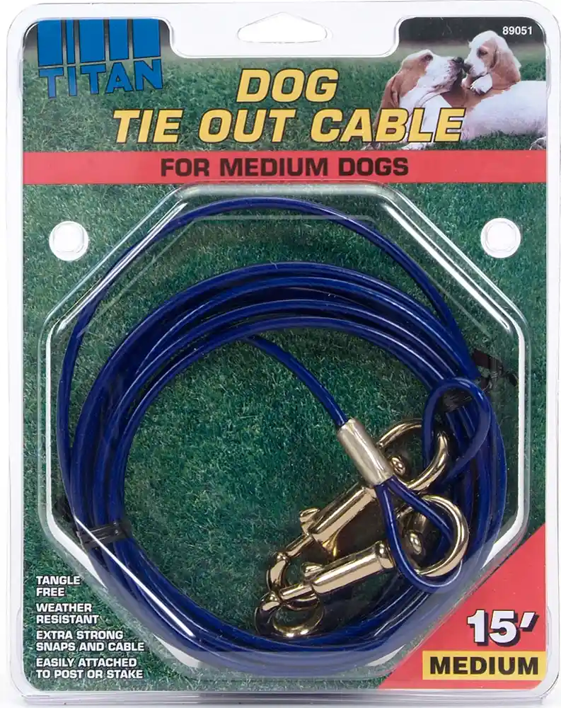 Medium Cable Dog Tie Out - 15'