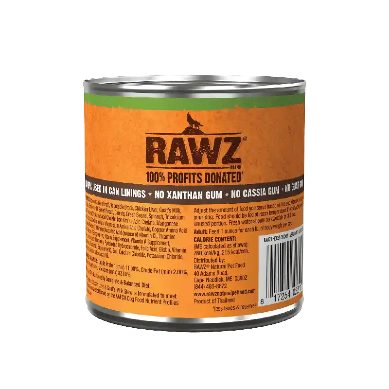 Rawz Dog Stew Chicken/Chick Liver/Goat Milk 10 Oz