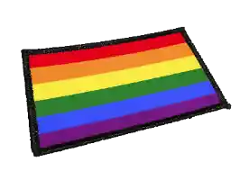 Rainbow Lrg Flag Nylon Velcro Patch