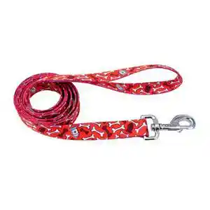 Dog Leash - Red Bones 5/8" X 06'