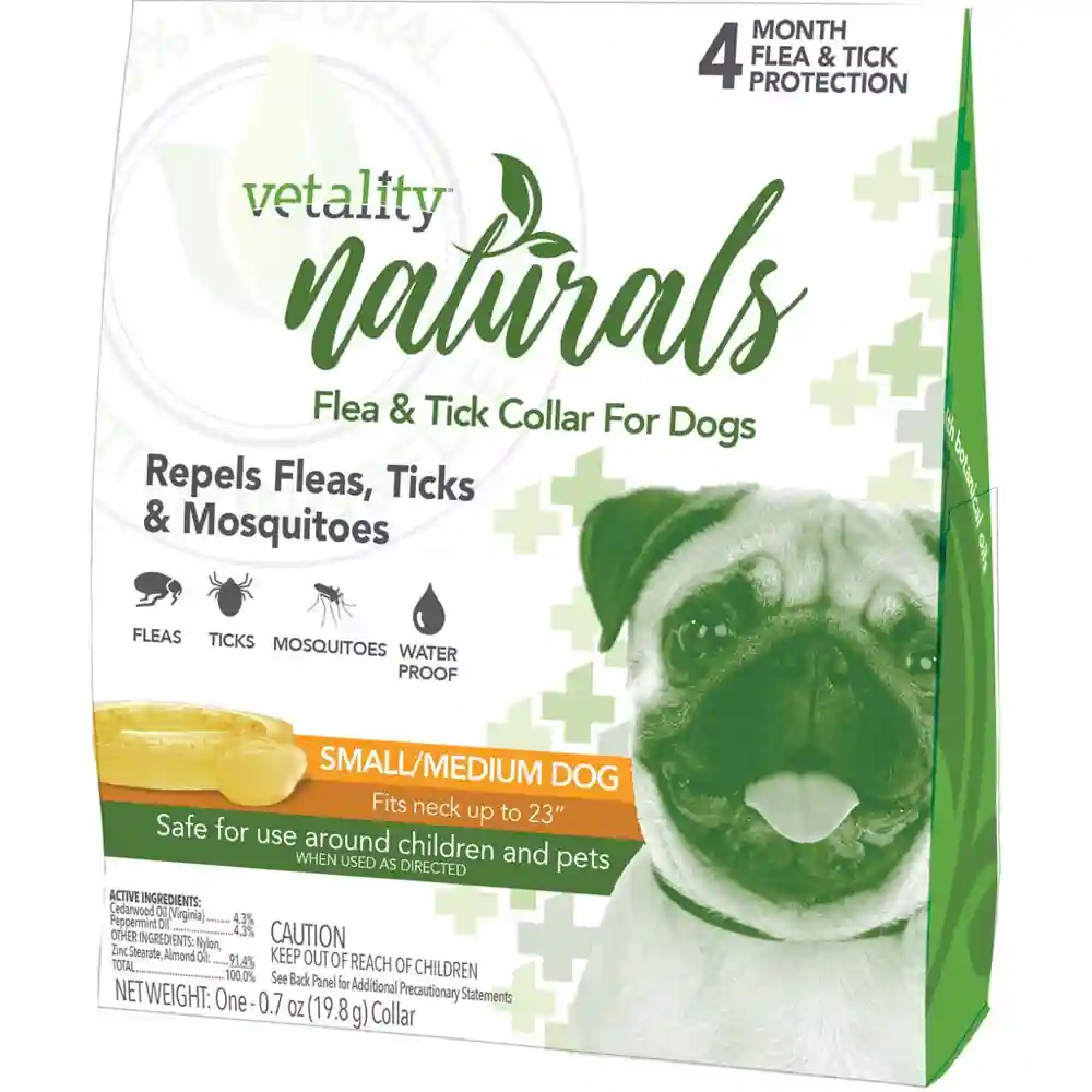 Vetality Naturals Flea & Tick Collar For Small & Medium Dogs Up to 23-in 1-ct