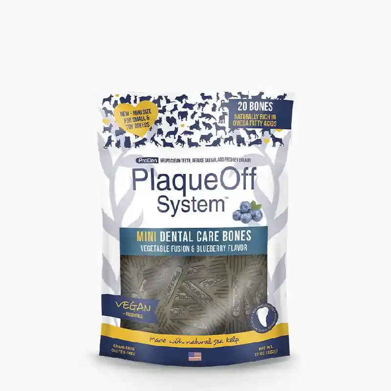 Plaqueoff Dental Care Bones Mini Vegetable W/ Blueberry 17oz