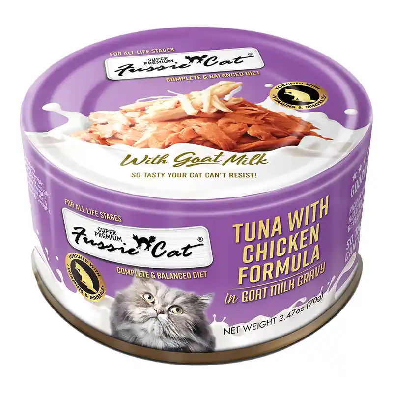 Fussie Cat Tuna/Ckn/Goat Milk 2.47-oz