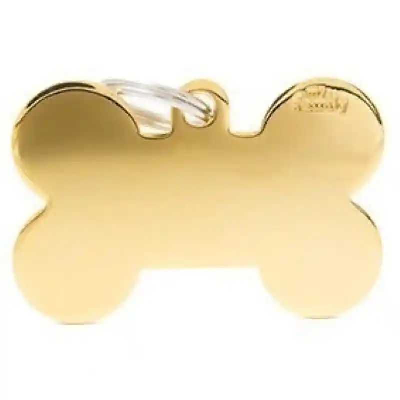 BASIC GOLD BRASS TAG BONE XLG