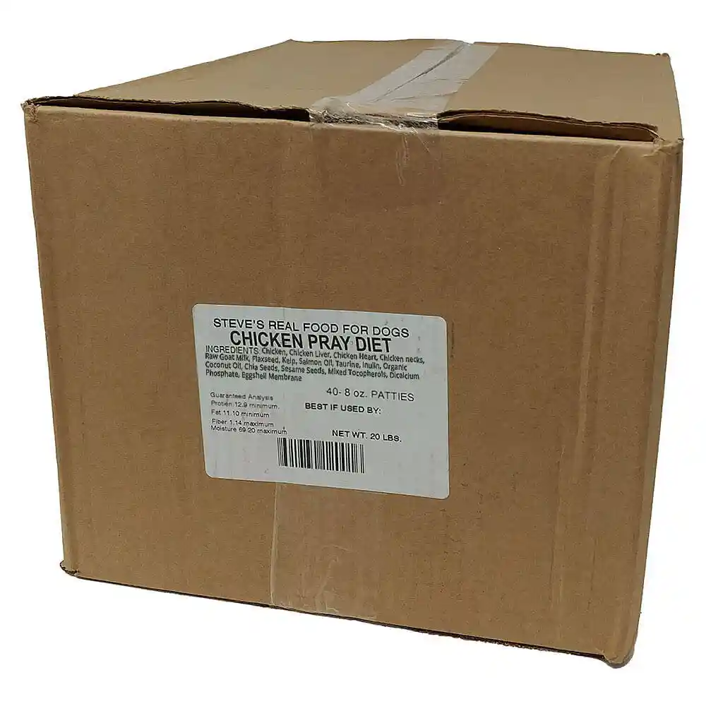 Steve's Real Food Frozen Chicken Patties Prey 20 Lbs