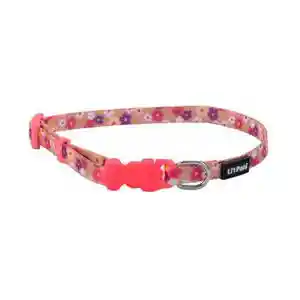 Adjustable Patterned Dog Collar - Daisy Multi-color 3/8" X 08"-12"
