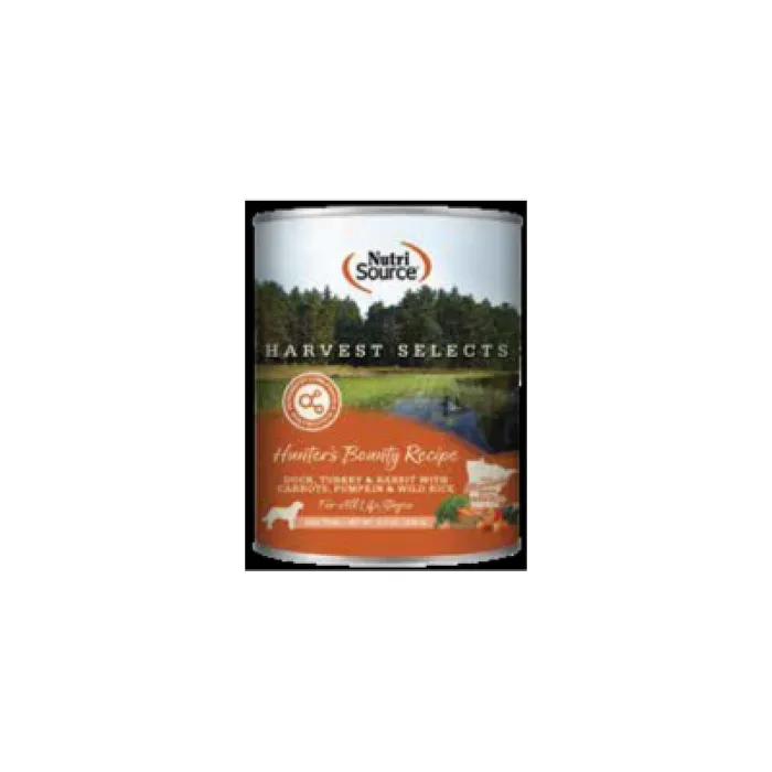 Nutrisource Dog Harvest Selects Hunters Bounty Can 12.3oz 12/cs
