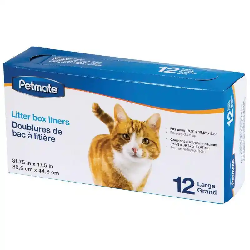 Petmate Litter Pan Liners 12pk Large