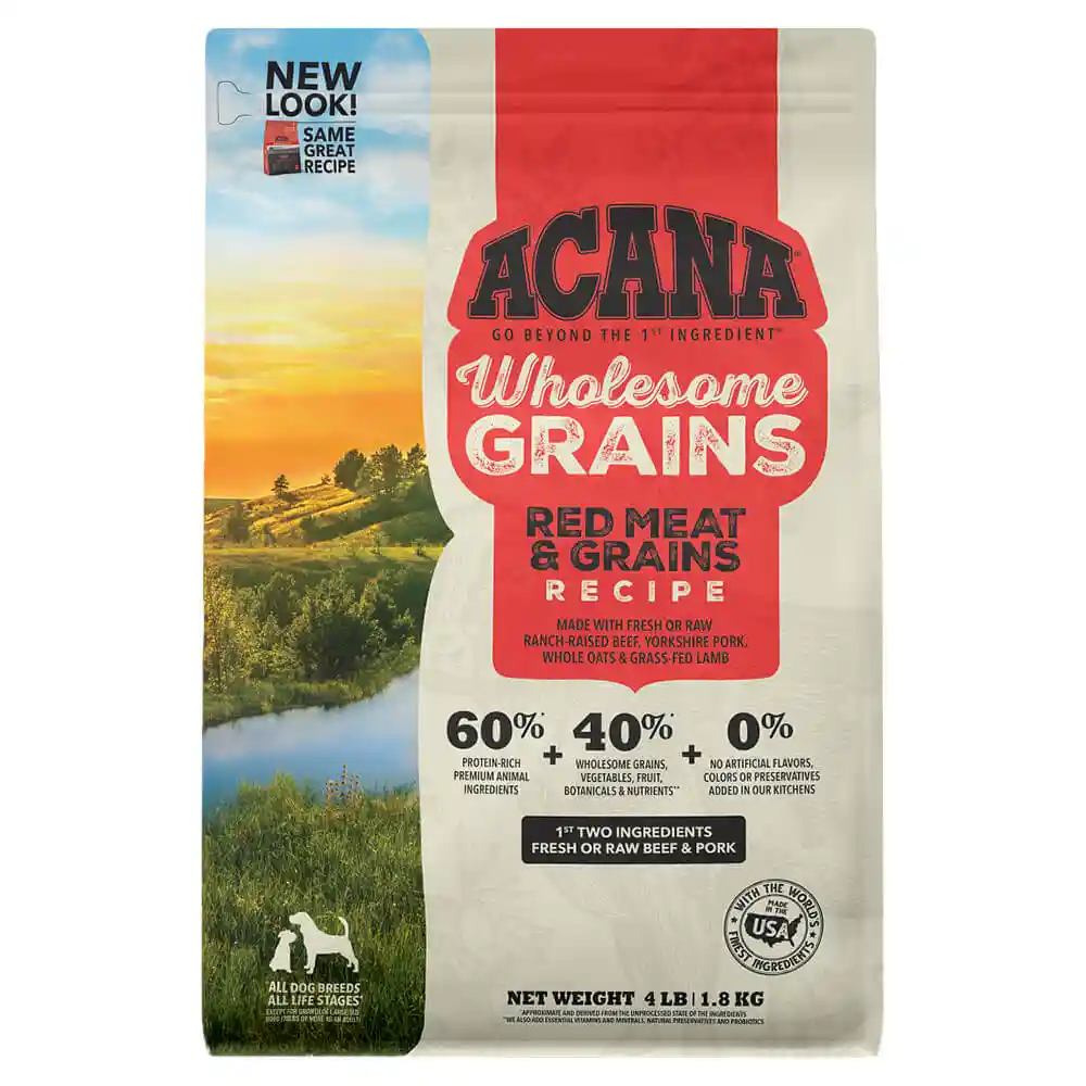 Acana Wholesome Grains Red Meat & Grains Dry Dog Food 4-lb