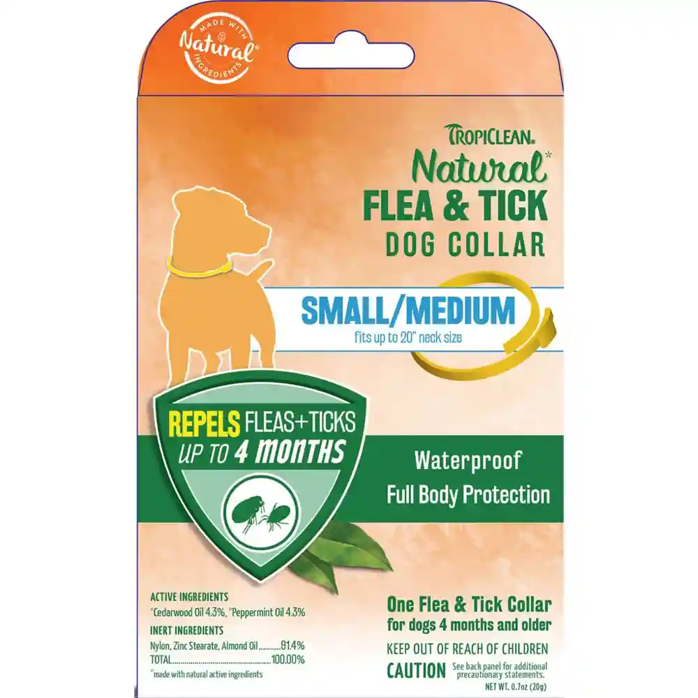 Tropiclean Natural Flea And Tick Repellent Dog Collar Small/medium 20