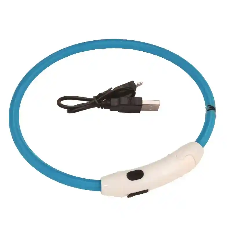 Usb Light Up Neck Ring - Blue 24"