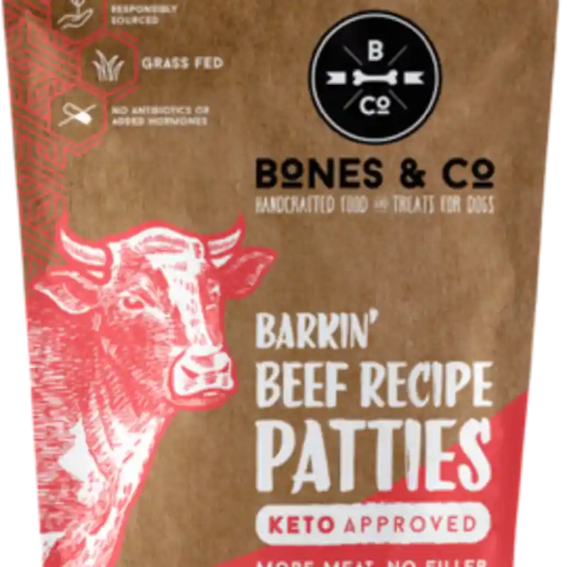 Bones & Co Dog Frozen Grain Free Patties Beef 6lb