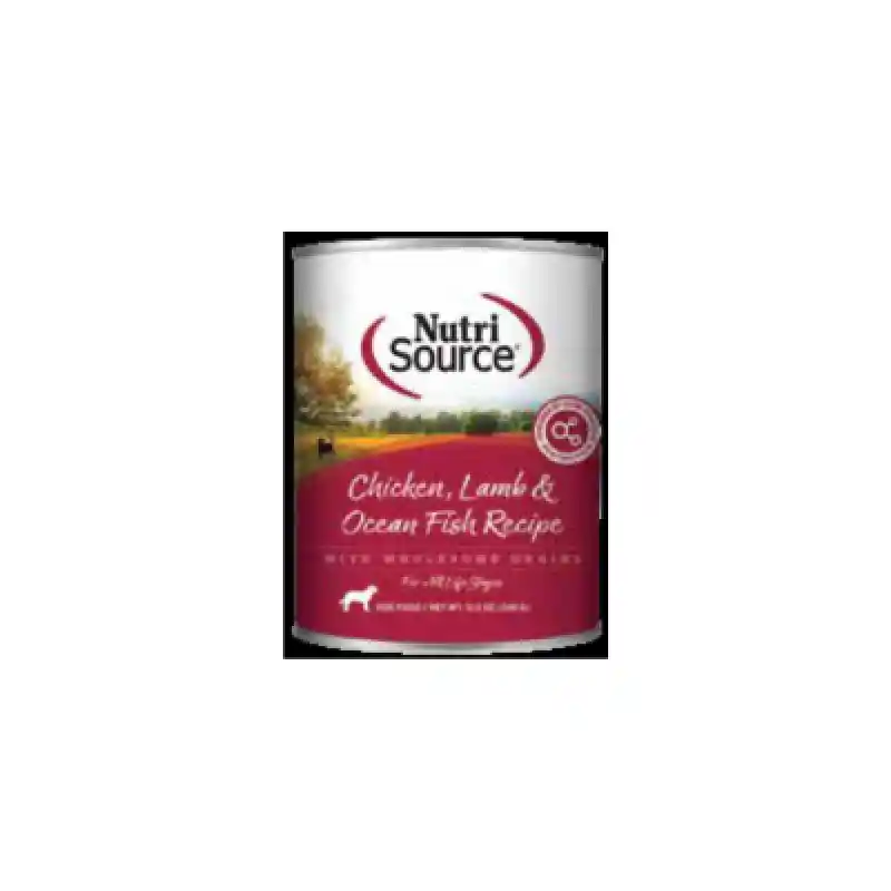 Nutrisource Dog Chicken Lamb Ocean Fish Can 12.3oz 12/cs