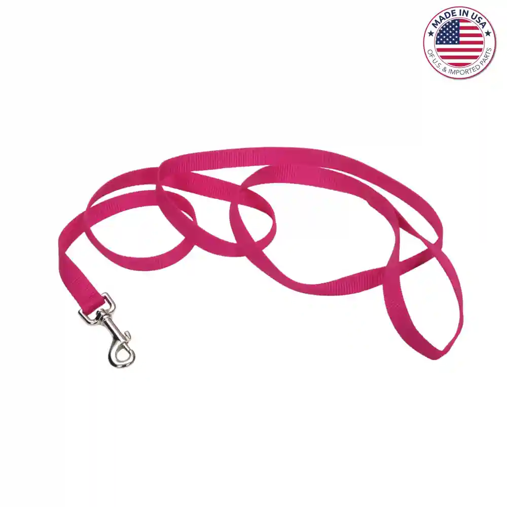 Single Ply Dog Leash - Pink Flamingo 5/8" X 6'