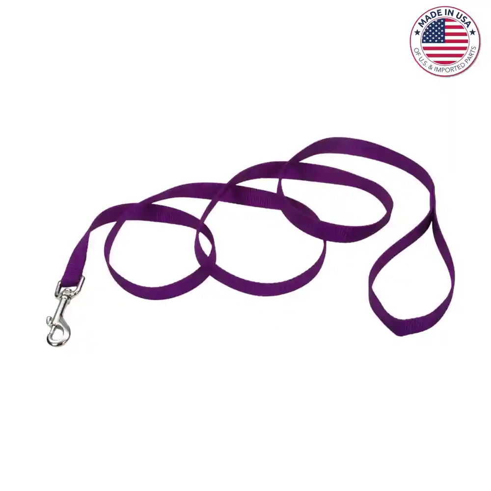 Single Ply Dog Leash - Purple 5/8" X 6'