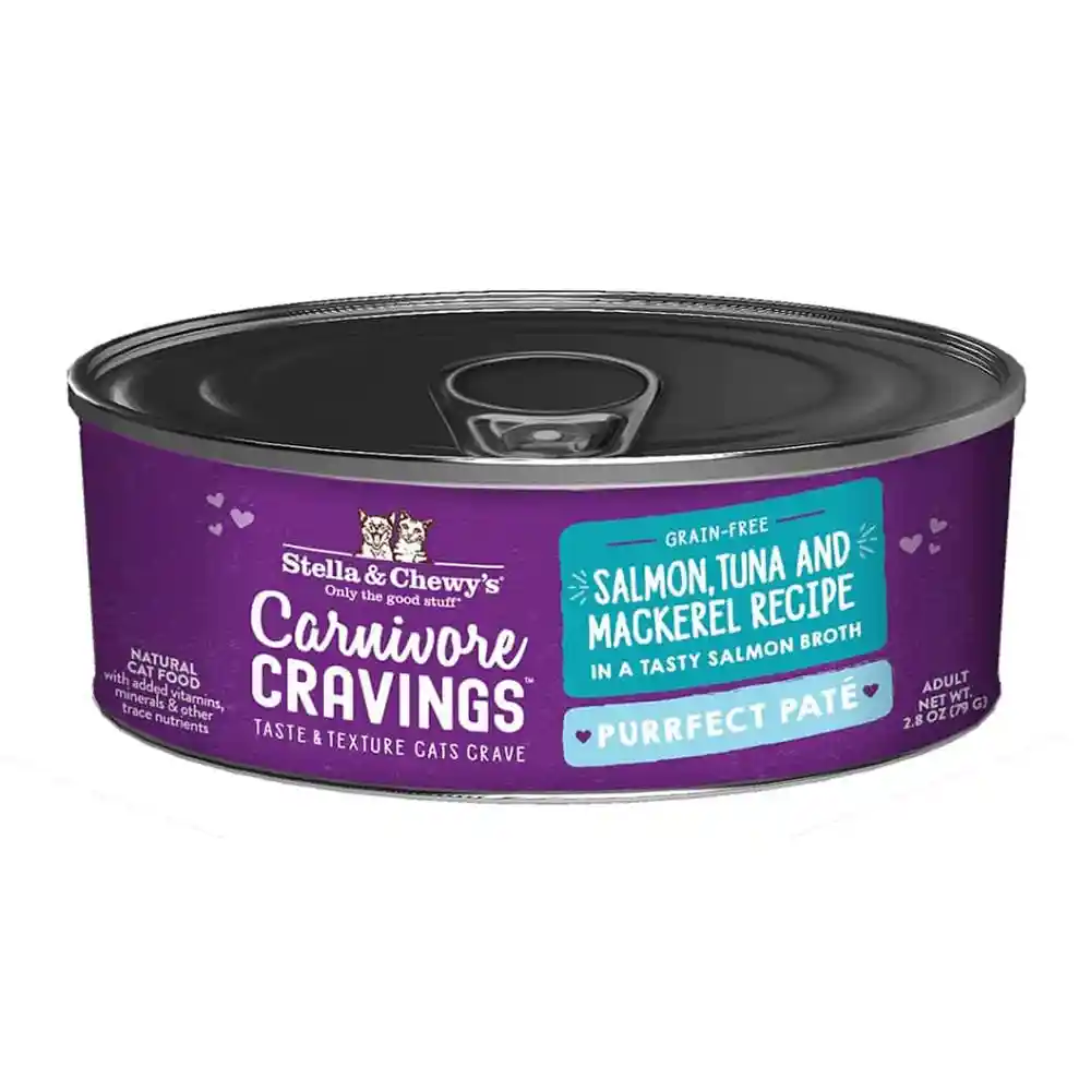 Stella & Chewy’s Cat Carn Crav Slmn Tuna Mack Pate 2.8-oz