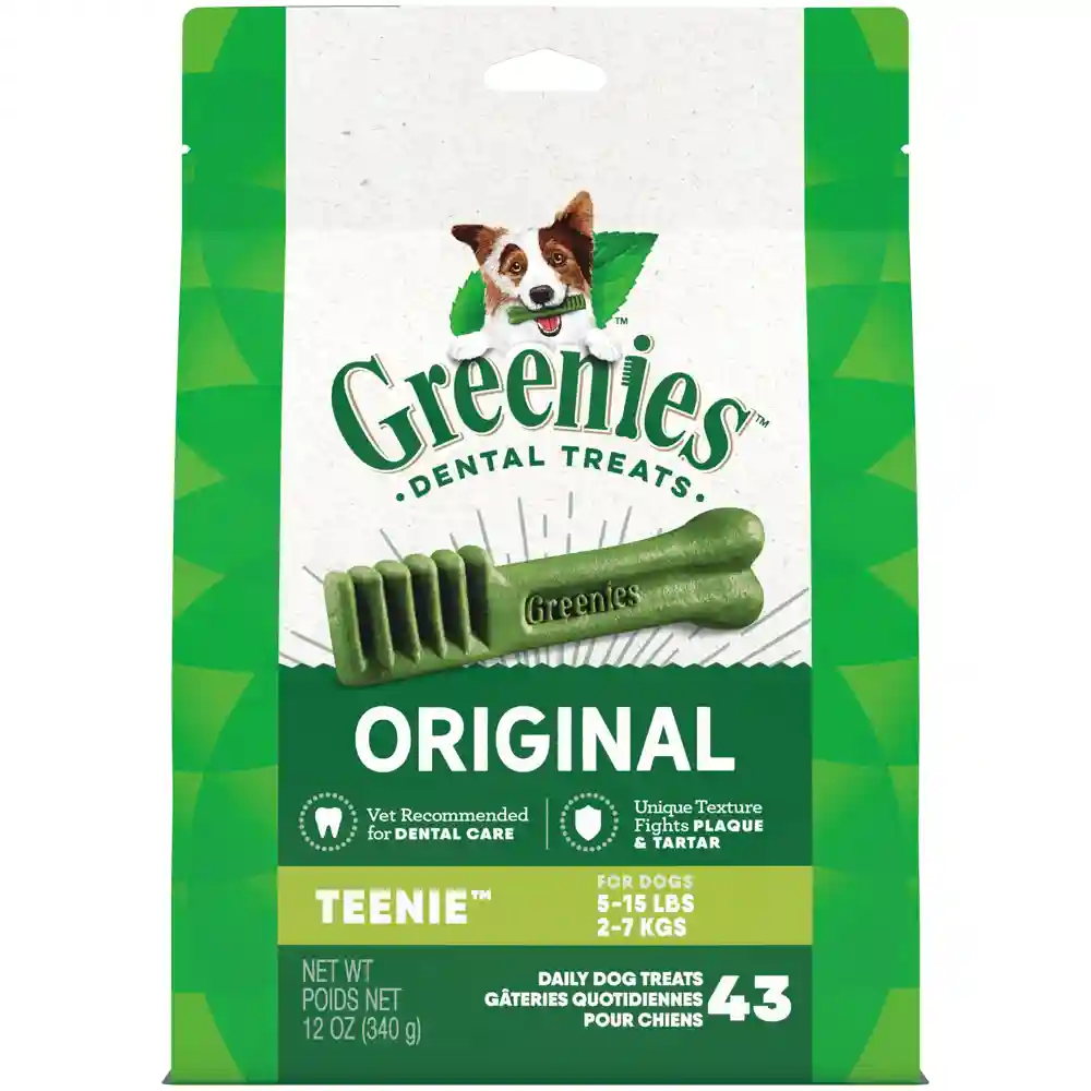 Greenies Original Teenie Dental Dog Treats 43-count, 12-oz
