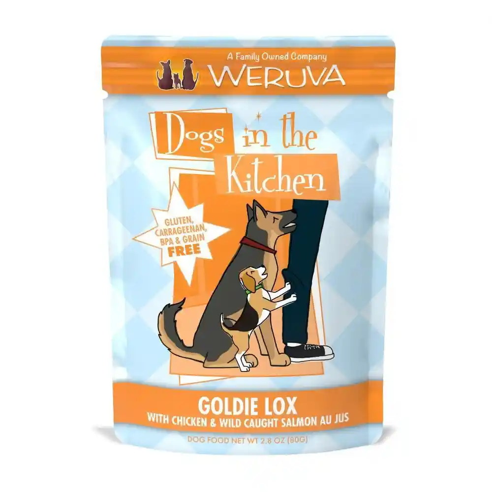 Dogs In The Kitchen Goldie Lox Grain Free Chicken & Salmon Dog Food Pouches 2.8-oz