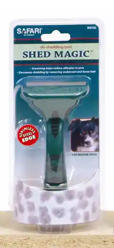 Shed Magic De Shedding Tool For Dogs With Med to Long Hair Sml 6.25 L X 2.25