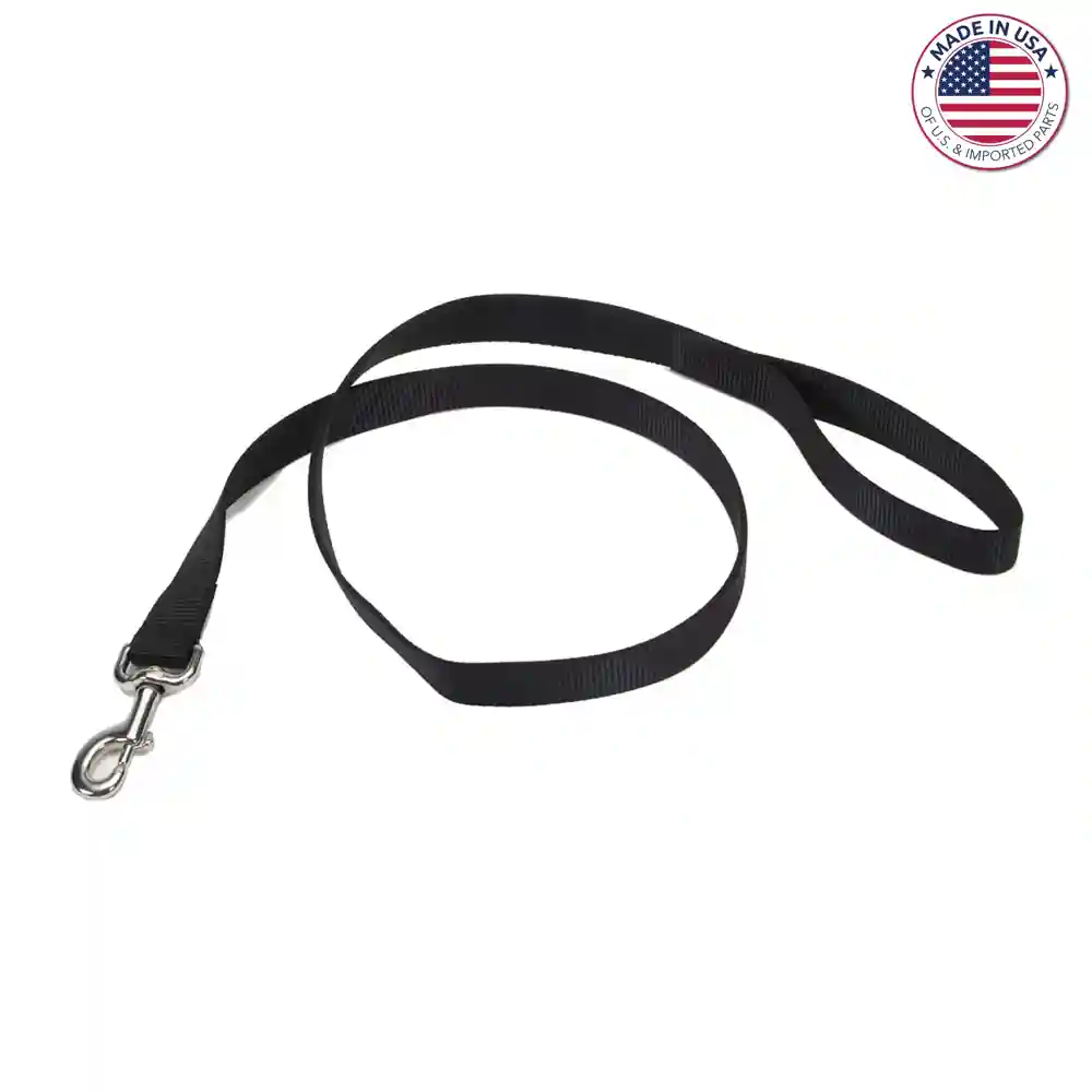 Single-ply Dog Leash, Black, 5/8" X 6'