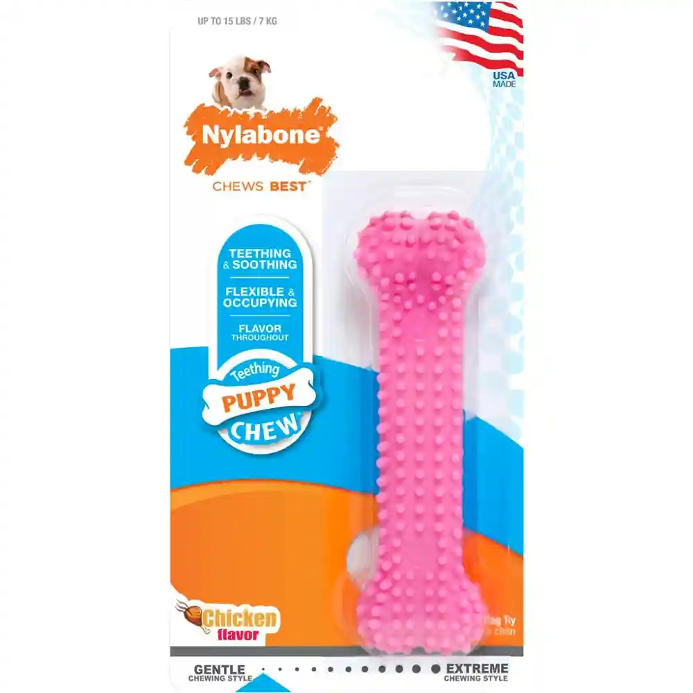 PUPPY TEETHING TOY PINK PET