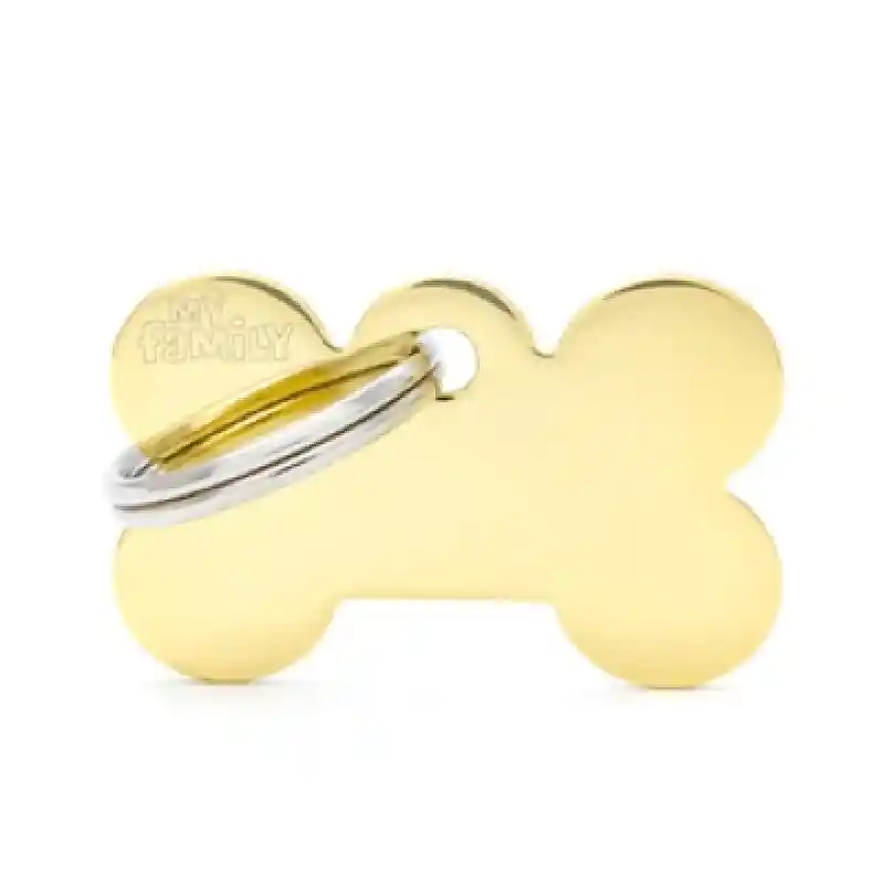 BASIC GOLD BRASS TAG BONE SM
