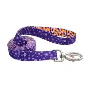 Dog Leash - Purple Rain Drops 1" X 6'